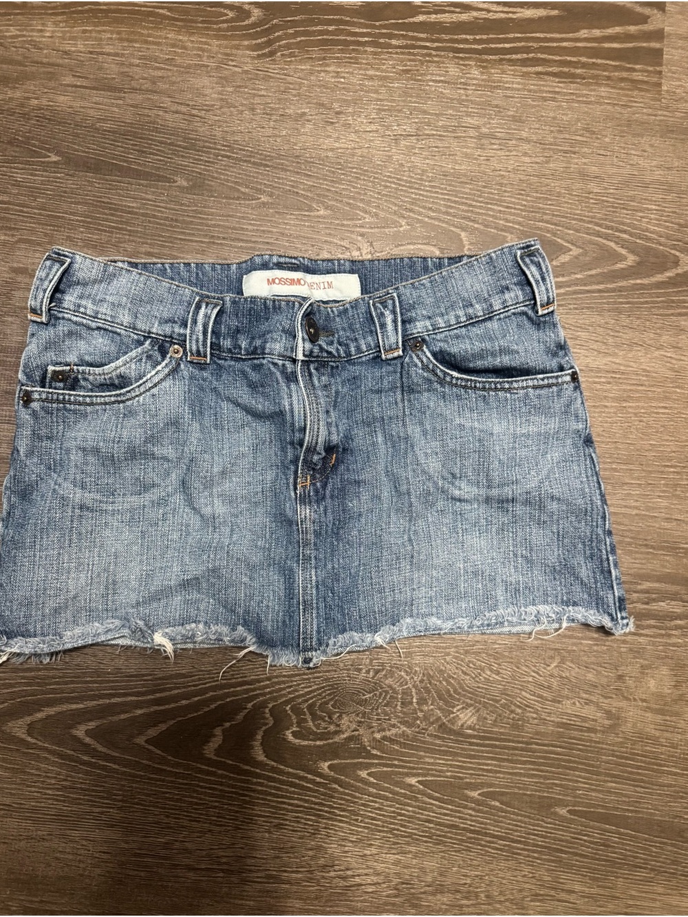 Mossimo Supply Co. Light Blue Distressed Denim Mini Skirt